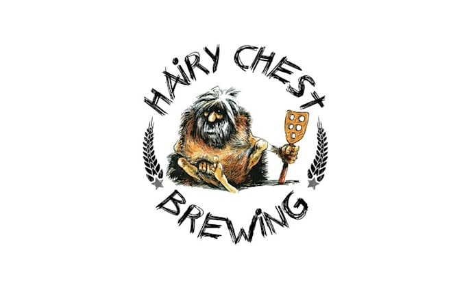 design awesome bar brewing hairy chest logo