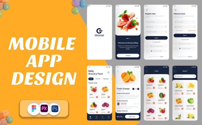 design ecommerce app UI UX in figma and framer prototype