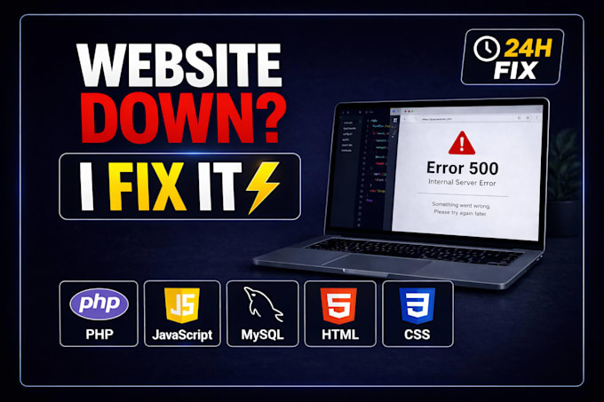 fix website bugs, errors, PHP, HTML CSS and javascript issue