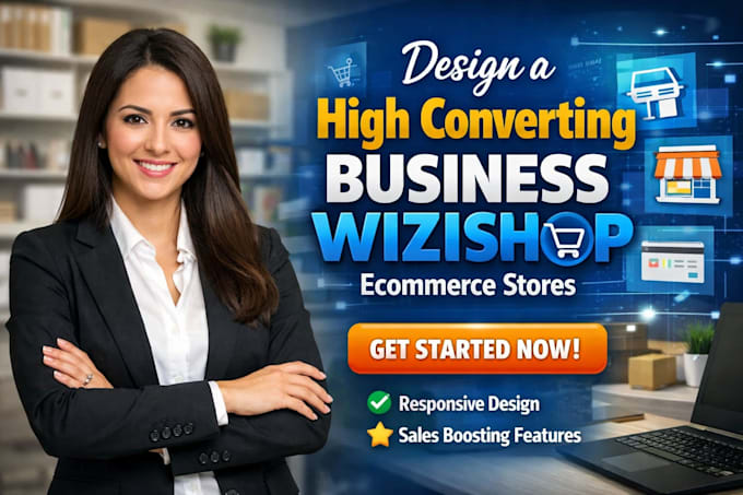 design a high converting business wizishop ecommerce store