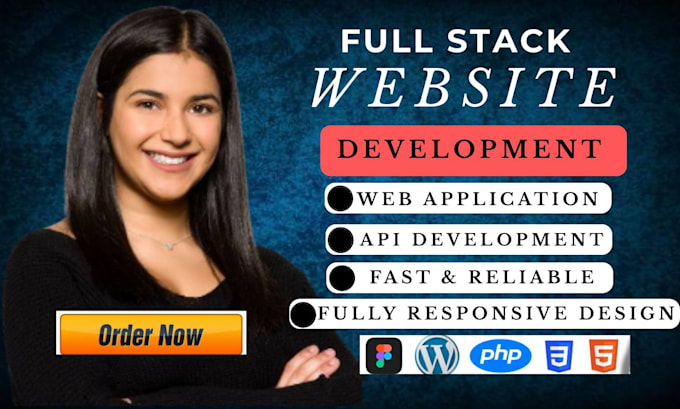 do full stack website development front end developer develop custom website