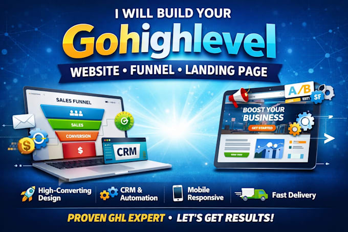 Build gohighlevel website go high level funnel builder go highlevel ...