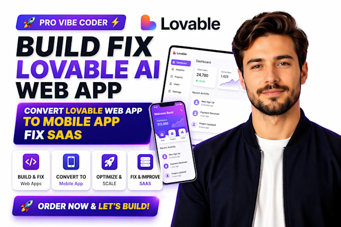 build fix lovable ai web app convert lovable web app to mobile app fix saas