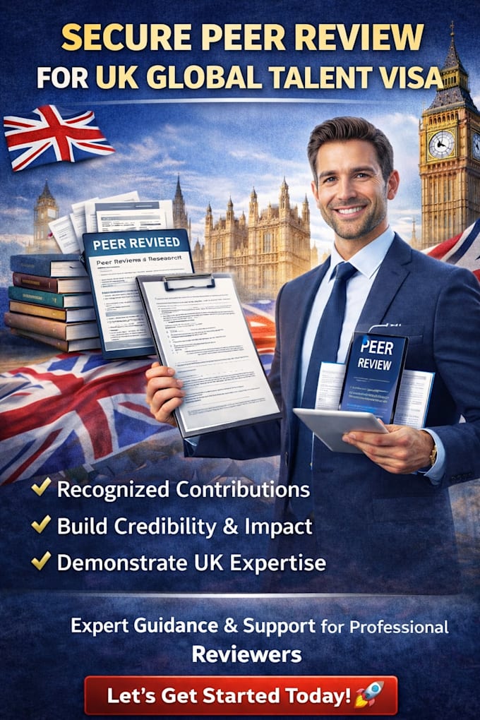 provide peer review experience for UK global talent visa