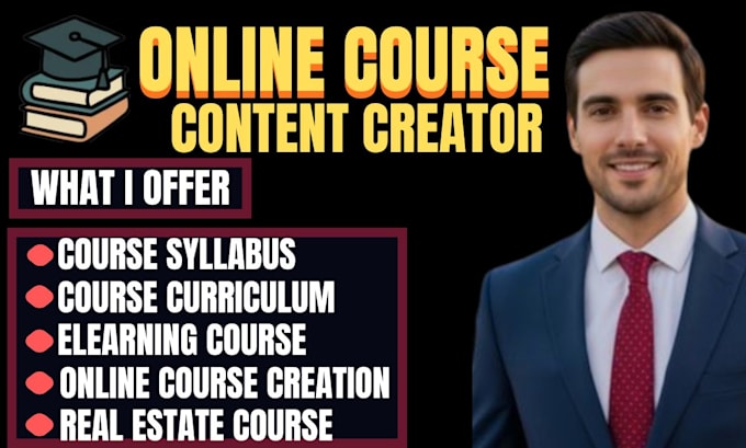 do online course content, elearning course creation, curriculum and syllabus