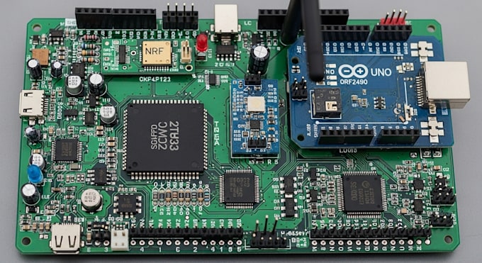 program stm32, arduino board , and nrf microcontrollers for your project