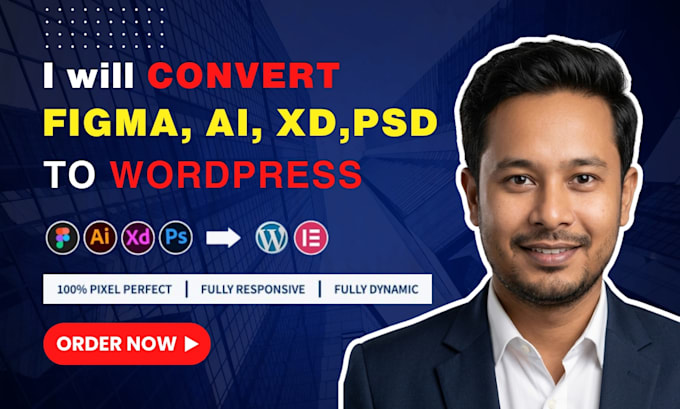 convert figma to wordpress or figma to elementor website