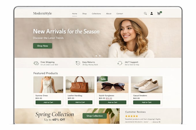 design a clean and user friendly shopify website