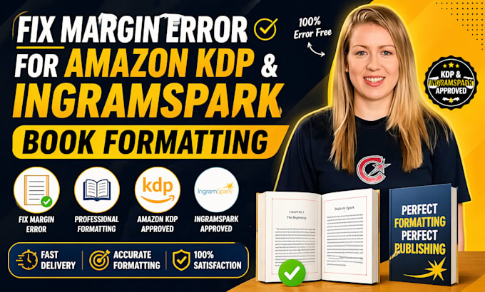 fix margin errors for amazon KDP and ingramspark book formatting  and publishing