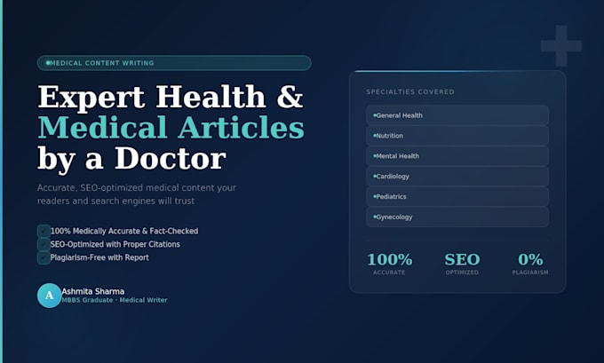 write medical articles and health blog content
