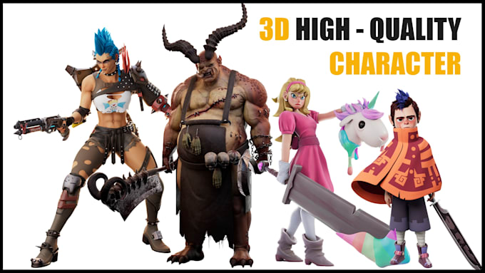 create stunning stylized cartoon 3d character models