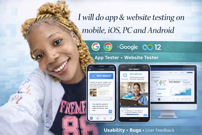 Do app tester testing on mobile ios and android for google 12 app ...