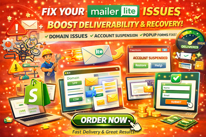 fix mailerrlite domain authentication errors account suspension popup form issue