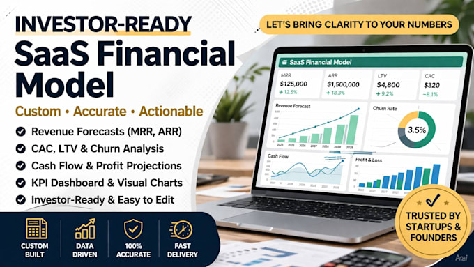 Build investor ready saas financial model with forecast, kpi and ...