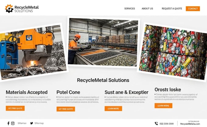design squarespace scrap metal business website metal recycling website