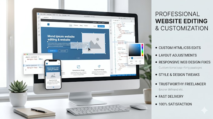 edit and customize your HTML CSS website
