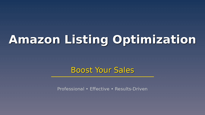 optimize your amazon listing for better sales and visibility