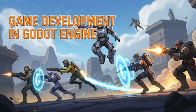 develop 2d 3d game multiplayer game in godot with source code and debugging