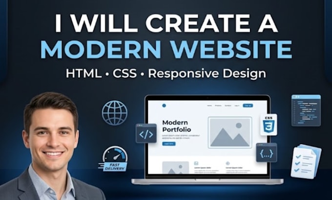 Eine einfache und moderne website mit html css erstellen