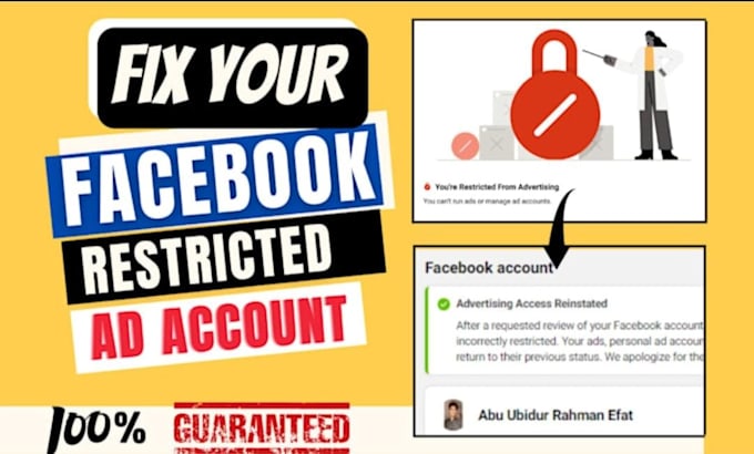 fix your facebook ad account and business manager