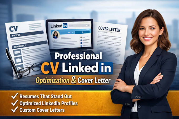 create professional resume CV create linkedin optimize build cover letter design