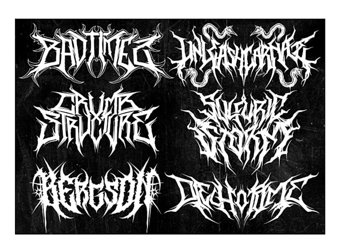 design logo death metal style