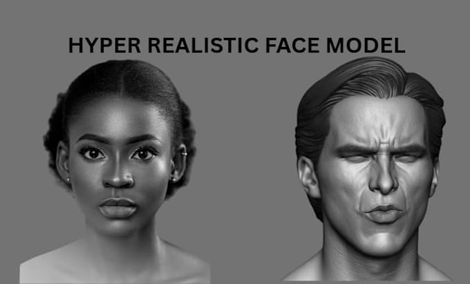 design realistic 3d face model