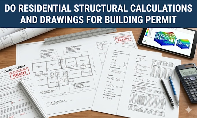 do residential structural calculations and drawings for building permit