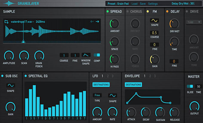 Design a modern gui kit for vst, au, aax audio plugins and kontakt by ...