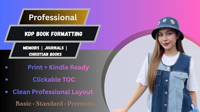 format and fix memoir, christian journal for amazon KDP