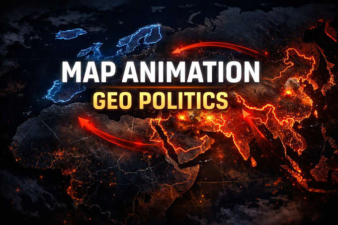 create geolayers map animation for geopolitics and documentary videos