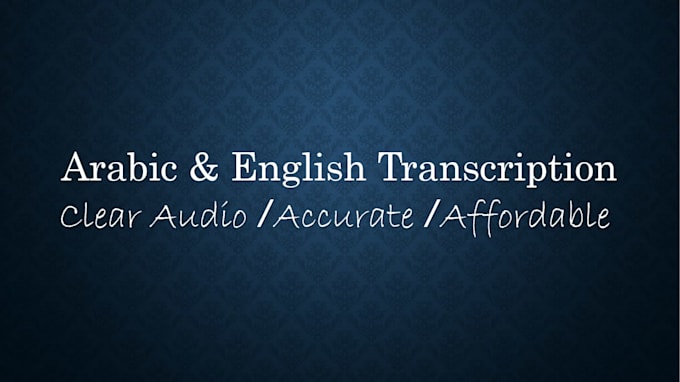 transcribe arabic and english audio accurately