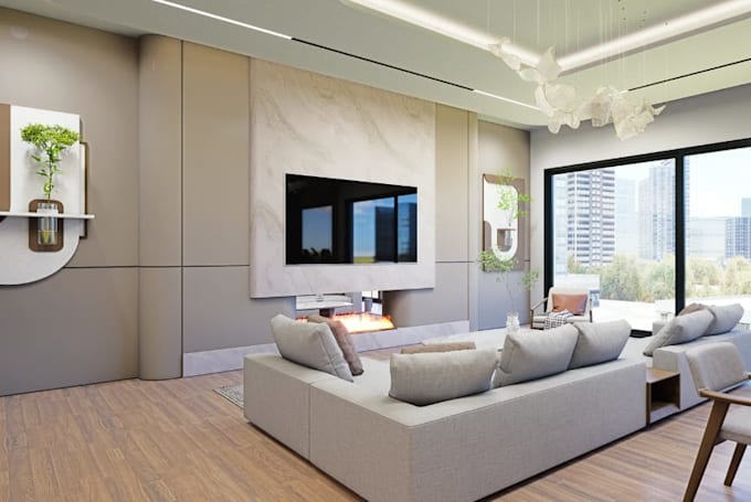 create realistic cgi interior rendering, apartment, home, real estate property
