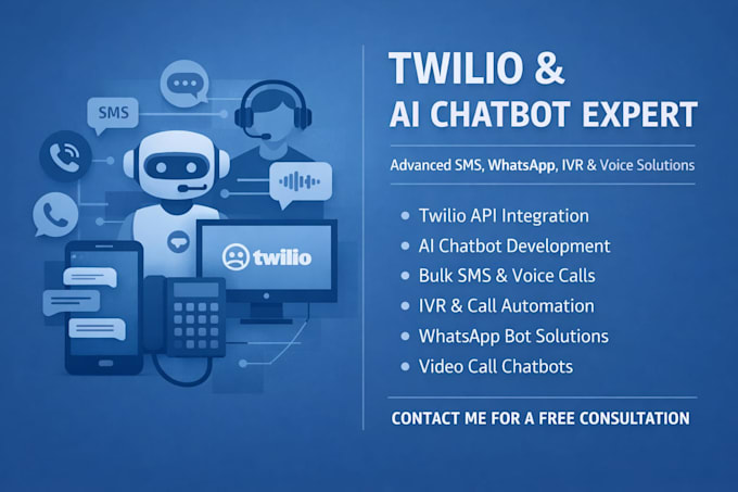 integrate twilio SMS, whatsapp API and ai chatbot