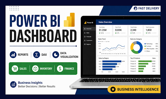 create sales dashboard and power bi expert
