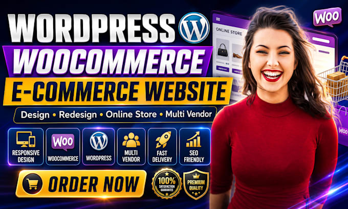 build wordpress woocommerce ecommerce website design online multi vendor store