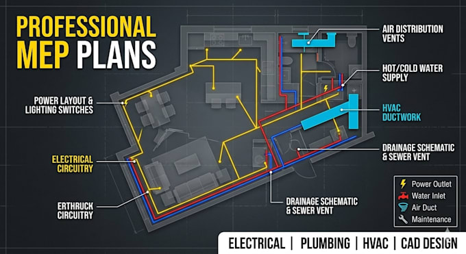design electrical, plumbing, and mep plans for your house