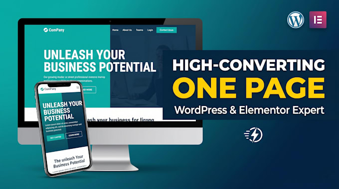 Design a high converting onepage wordpress website with elementor by ...