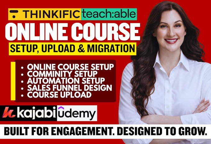 thinkific online course setup, teachable website course upload, migration expert