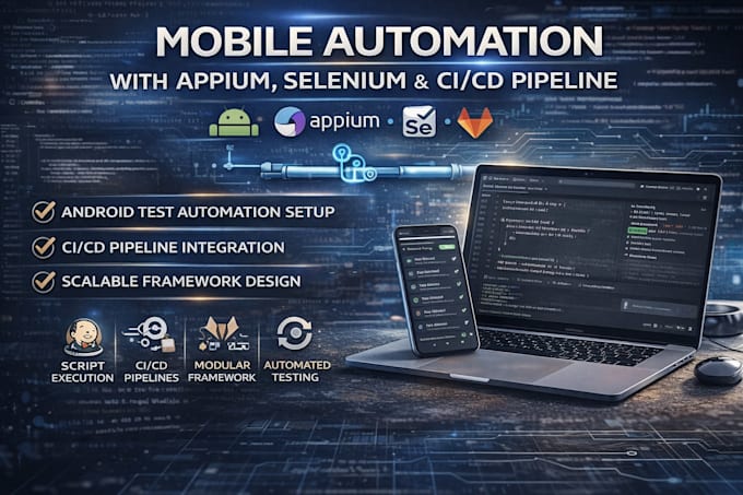 build android mobile automation appium selenium ci cd pipeline automation