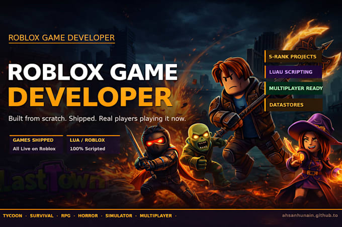 develop a full roblox game from scratch for you
