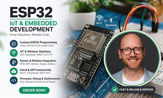 do arduino, raspberry pi and esp programming and projects