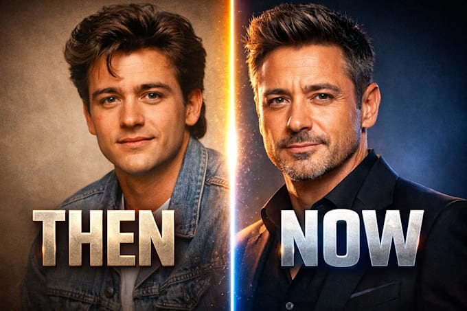 create then and now and celebrity evolution videos