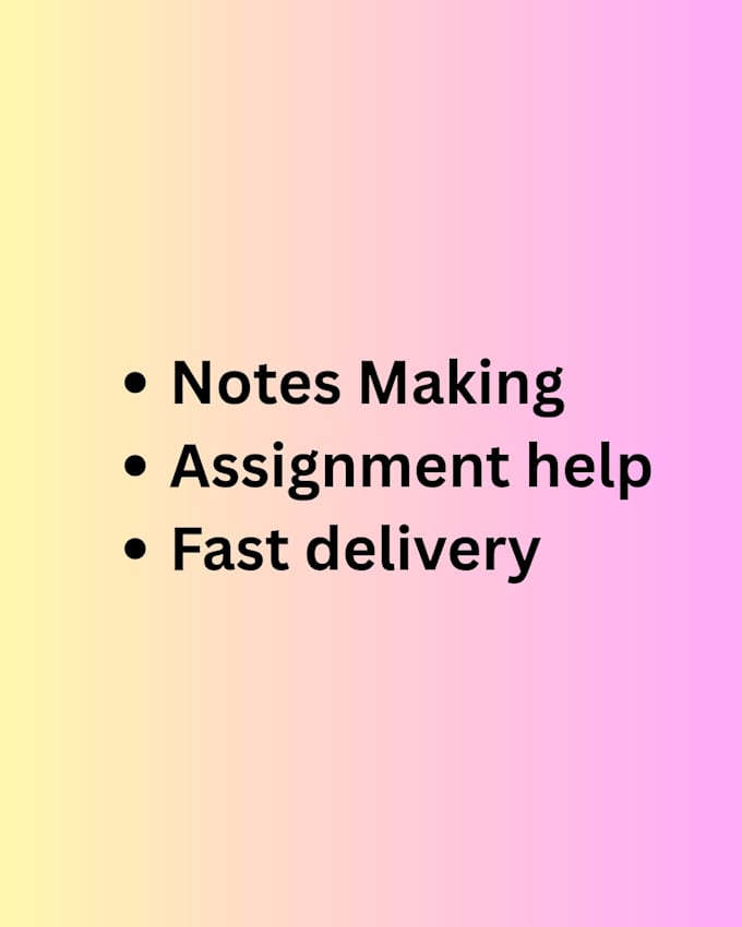 make neat handwritten or typed notes for students
