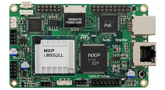 embedded linux pcb, nxp imx6ull, poe audio amplifier and sip voip hardware