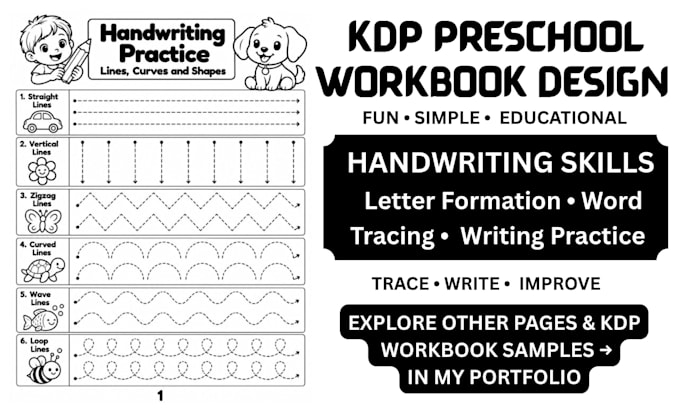 design preschool and montessori workbooks for KDP and schools