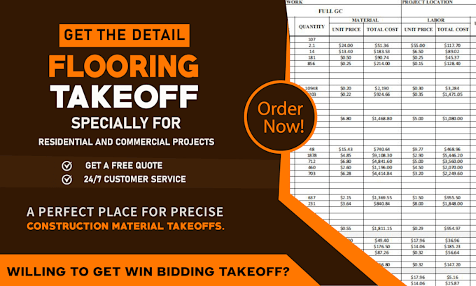 deliver precise commercial flooring takeoff and estimates using palnswift
