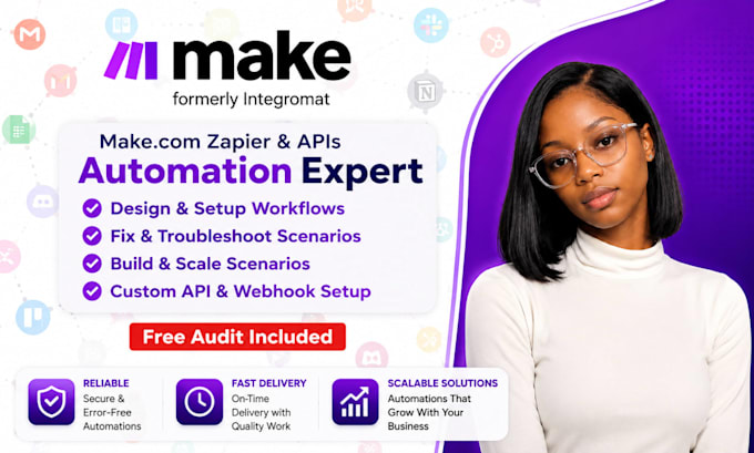 be make com expert for ai automation make com scenario make com api integration