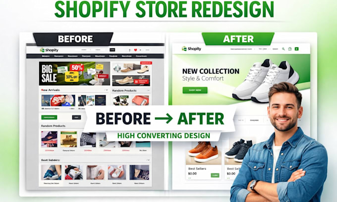 redesign shopify store, shopify website redesign, shopify expert