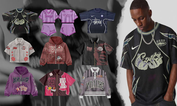 design edgy y2k jersey and aesthetic streetwear for your brand